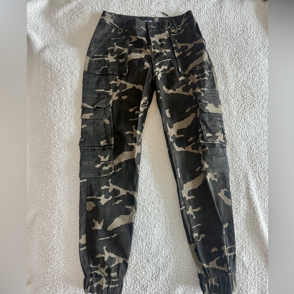 Fashion Nova Camouflage Cargo Khaki Pants